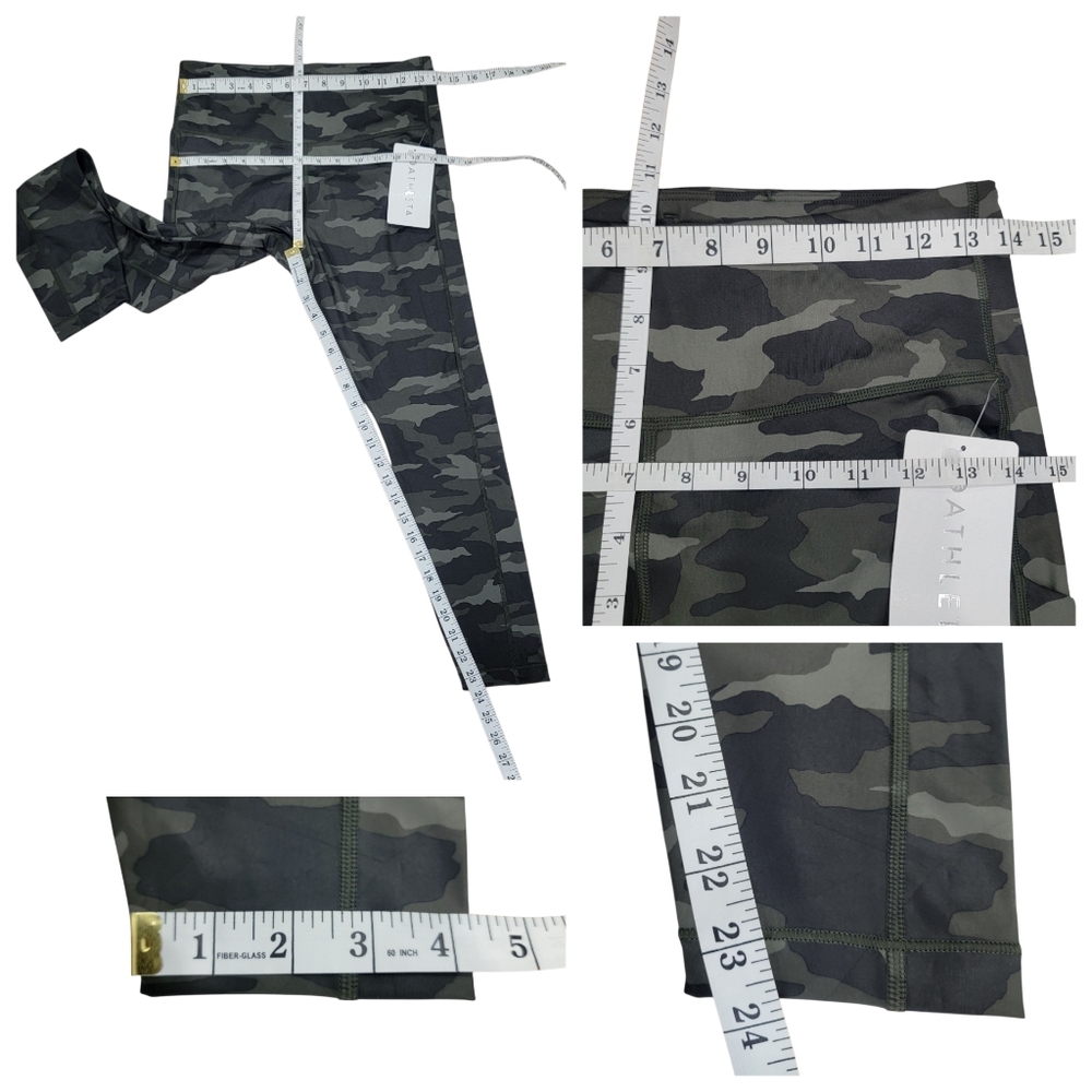 NWT Athleta Ultimate Camo 7/8 Tights Olive Green Workout Leggings Women's M - Picture 15 of 17